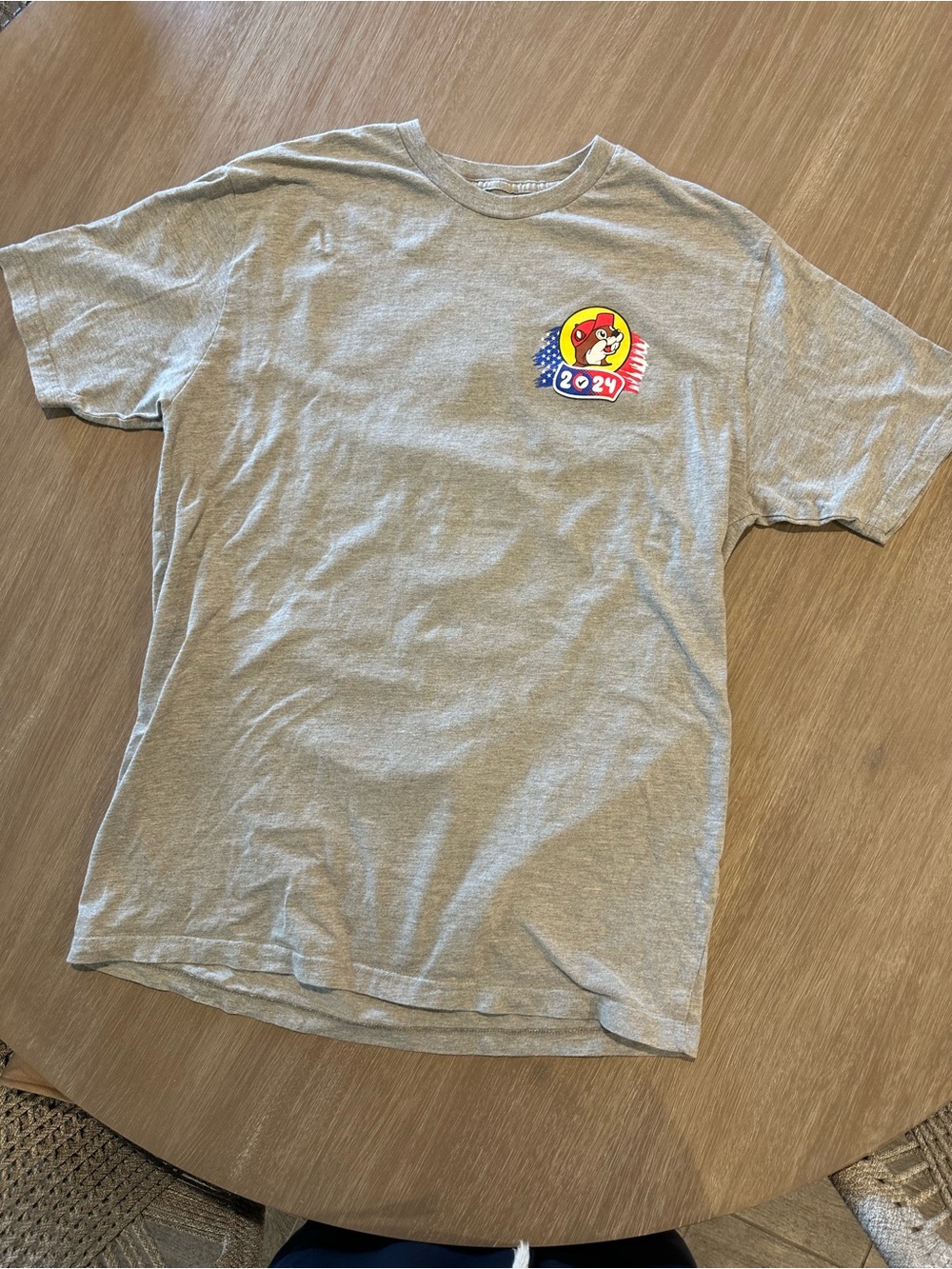 Gray Short-Sleeve Graphic Tee with Logo - Gray
